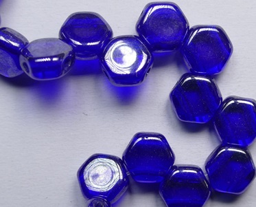 HON-30090-14400 Cobalt Luster Honeycomb Beads 6 mm color 30090-14400