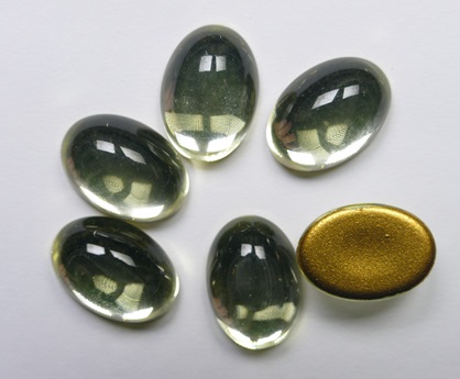 CAB-80000 Light Jonquil Oval Glas cabochon 14x10 mm