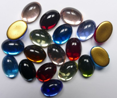 CAB-MIX Mixed Colors Oval Glas cabochon 14x10 mm