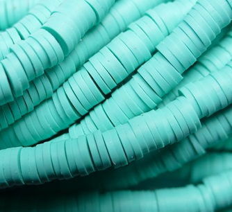KTH6-10 katsuki heishi disc beads Green Turquoise