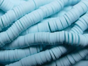 KTH6-09 Aqua Katsuki Heishi Disc Beads 6 mm