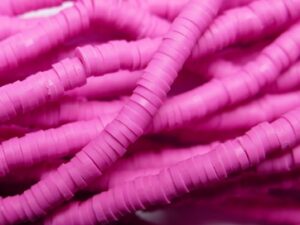 KTH4-15 Fuchsia Katsuki Heishi Disc Beads 4 mm