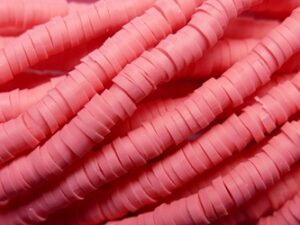 KTH4-19 Pastel Rood Katsuki Heishi Disc Beads 4 mm