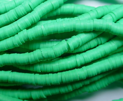 KTH4-25 katsuki heishi disc beads 4 mm Groen
