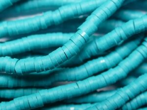 KTH4-28 Teal Katsuki Heishi Disc Beads 4 mm