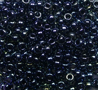 M-8-0456 Metallic Iris Gunmetal Miyuki round rocailles 8-0 color 456