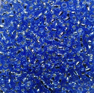 TR-11-0023L Silver Lined Light Denim Blue Toho round rocailles 11-0 color 23L