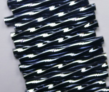 TWBU-23980-14400-25 Jet Hematite Preciosa Twisted Bugles 25 mm color 23980-14400
