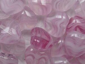 0070498 Sweet Pink Melee Heart Beads 8x8 mm 35 stuks - Afbeelding 1