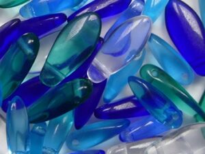 0090510 Ocean Small Dagger Beads 10x3 - 12x5 mm 7,5 gram - Afbeelding 1