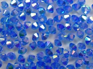 03-MC-60310-28701X2 Capri Blue 2XAB bicones 3 mm 50 stuks