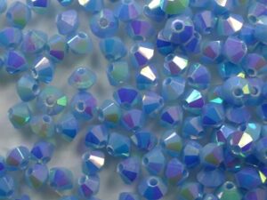 03-MC-63030-28701X2 Opaque Blue Turquoise 2XAB bicones 3 mm 50 stuks