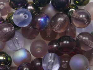 06-R-PMIX Purple Mix Round 6 mm. 50 stuks - Afbeelding 1