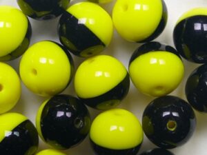 08-R-23980-83200 Opaque Jet-Yellow Round 8 mm. 25 stuks - Afbeelding 1
