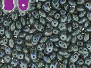 BO-33050-86800 Opaque Royal Blue Travertin Bi-Bo Beads 10 gram
