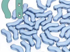 BrB-23980-79031 Matte Metallic Suede Blue Bridge Beads 5 gram - Afbeelding 1