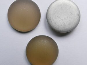 CAB-R18-10010-26576 Matte Backlit Pink-Citrine Czech Round Cabochon 18 mm