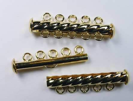 CLSP403GP Gold Plated Round Fluted Clasp 5 strengen 32 mm