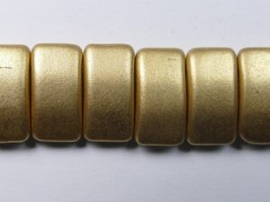 CRB-00030-01710 Matte Metallic Flax Carrier beads 9x17 mm