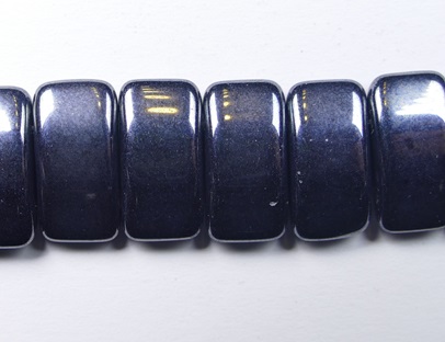 CRB-23980-14400 Jet Hematite Carrier beads 9x17 mm