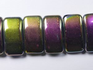 CRB-23980-28103 Jet Full Vitrail Carrier beads 9x17 mm
