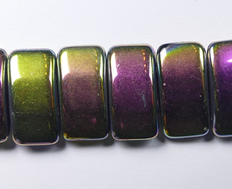 CRB-23980-28103 Jet Full Vitrail Carrier beads 9x17 mm
