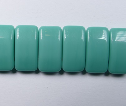 CRB-63130 Opaque Green Turquoise Carrier beads 9x17 mm