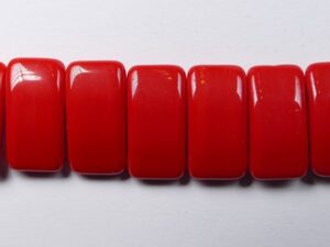 CRB-93190 Opaque Red Carrier beads 9x17 mm - Afbeelding 1
