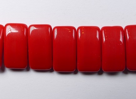 CRB-93190 Opaque Red Carrier beads 9x17 mm