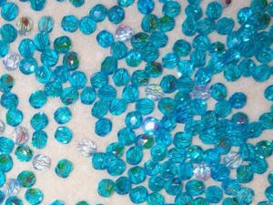 FP1-06-60XXX-28701 Aqua Mix AB Czech Glass Facet Firepolish 6 mm 25 stuks - Afbeelding 1