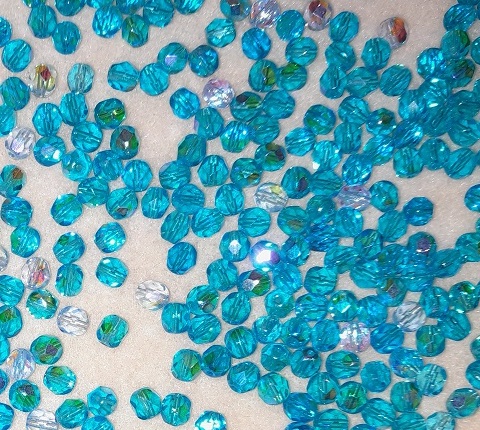 FP1-06-60XXX-28701 Aqua Mix AB Firepolish Facet 6 mm