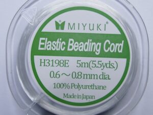 MEL0805 Miyuki Elastic Beading Cord 5 meter 0,6-0.8 mm. - Afbeelding 1