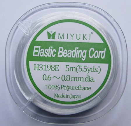 MEL0805 Miyuki Elastic Beading Cord 5 meter 0,6-0.8 mm.