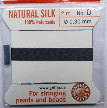 PZ-0-BLA Black Griffin Parelzijde maat 0, 0,3 mm dikte