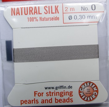 PZ-0-GREY Grey Griffin Parelzijde maat 0, 0,3 mm dikte