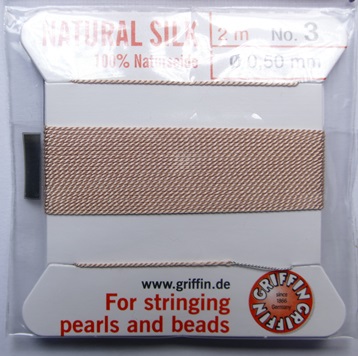 PZ-3-LPIN Light Pink Griffin Parelzijde maat 3, 0,5 mm dikte