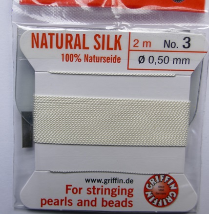 PZ-3-WHI White Griffin Parelzijde maat 3, 0,5 mm dikte