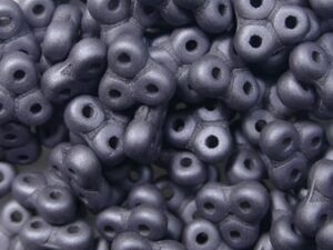 TB-6-02010-29403 Alabaster Metallic Mat Steel Trinity Beads 6x6 mm 5 gram - Afbeelding 1