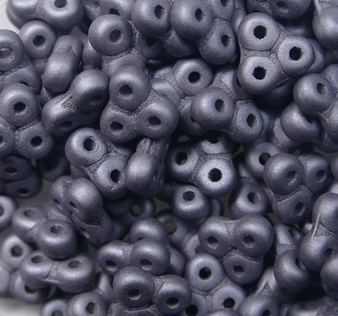 TB-6-02010-29403 Alabaster Matte Metallic Steel Trinity beads 6x6 mm color 02010-29403