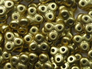 TB-6-02010-29418 Alabaster Metallic Mat Olivine Trinity Beads 6x6 mm 5 gram - Afbeelding 1