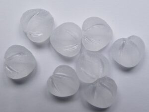0150213 Matte Crystal Puffed Heart Beads 8 stuks