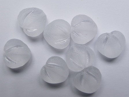 0150213 Matte Crystal Puffed Heart Beads 11x10 mm