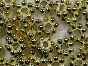0160237 Goudkleurige Daisy Spacer 7 rondjes, 6 mm 5 gram