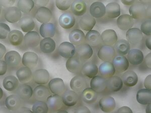 03-R-00030-84100-98539 Crystal Matte Green Rainbow Round 3 mm. 100 Pc. - Afbeelding 1