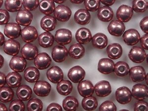 03-R-05A07 Colortrends Saturated Metallic Blooming Dahlia Round 3 mm. 100 Pc. - Afbeelding 1