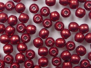 03-R-05A08 Colortrends Saturated Metallic Cherry Tomato Round 3 mm. 100 Pc. - Afbeelding 1