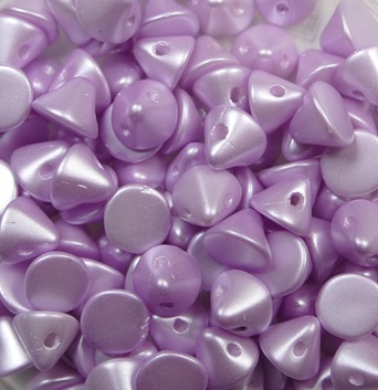 BB-02010-25011 Alabaster Pastel Light Lila Rose Button Beads