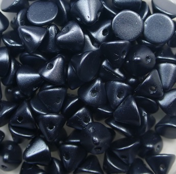 BB-02010-25037 Alabaster Pastel Dark Grey Button Beads