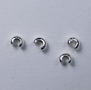 CBC-02-SS Sterling Silver Crimp Bead Cover 2,5 mm