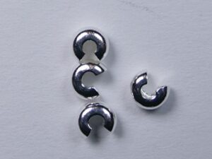 CBC-03-SP Silver Plated Crimp Bead Cover 3 mm, 20 stuks